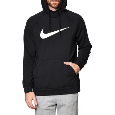 Nike Abbigliamento Sportivo Uomo Per Tutto l'Anno - Felpa con Cappuccio Dri-FIT Nera Nike Abbigliamento Sportivo Uomo Per Tutto l'Anno - Felpa con Cappuccio Dri-FIT Nera