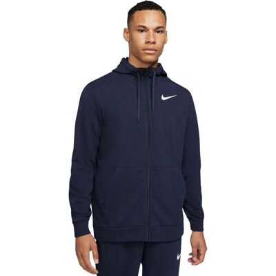Nike - Dri-FIT Full Zip Hoodie - Bleu marine - S - Hoodie d'entraînement - Publicité Nike - Dri-FIT Full Zip Hoodie - Bleu marine - S - Hoodie d'entraînement - Publicité