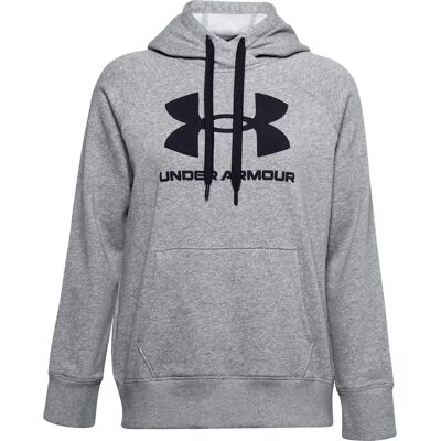 Under Armour Rival Fleece Logo Huvtröja - Alla år för kvinnor grå Under Armour Rival Fleece Logo Huvtröja - Alla år för kvinnor grå