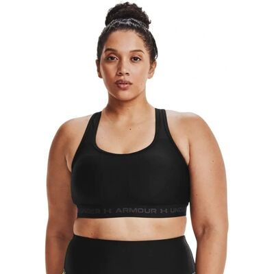 Under Armour Damen Mid Crossback Sport-BH - Mittlere Unterstützung - Schwarz Under Armour Damen Mid Crossback Sport-BH - Mittlere Unterstützung - Schwarz
