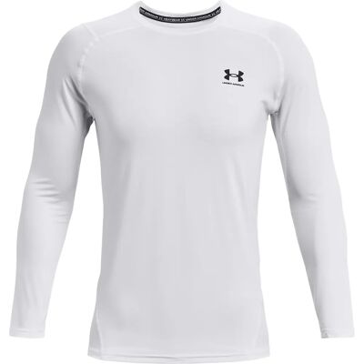 T-shirt à manches longues HeatGear Under Armour - Blanc / Noir - XXL - Publicité T-shirt à manches longues HeatGear Under Armour - Blanc / Noir - XXL - Publicité