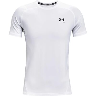 Under Armour Weiß HeatGear Kurzarm T-Shirt - T-Shirt Under Armour Weiß HeatGear Kurzarm T-Shirt - T-Shirt
