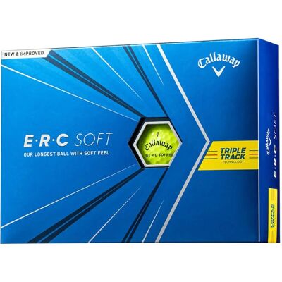 Callaway ERC Soft - Jaune - Balles de golf - Triple Track - Publicité Callaway ERC Soft - Jaune - Balles de golf - Triple Track - Publicité