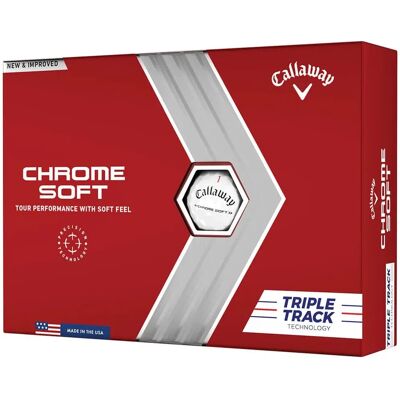 Callaway Golf 2022/2023 Chrome Soft Golf Balls Triple Track White - Golf Balls Callaway Golf 2022/2023 Chrome Soft Golf Balls Triple Track White - Golf Balls