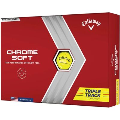 Callaway Chrome Soft 2022 Yellow Golf Balls - Golf Balls Callaway Chrome Soft 2022 Yellow Golf Balls - Golf Balls
