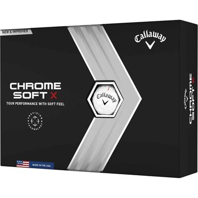 Callaway Chrome Soft X 2022 Golf Balls - White Callaway Chrome Soft X 2022 Golf Balls - White