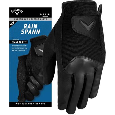 Gants de golf étanches Callaway Rain Spann - Noir Gants de golf étanches Callaway Rain Spann - Noir