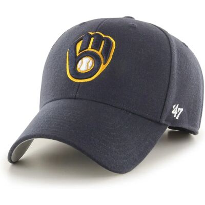 Casquette MVP 47 Brand Milwaukee Brewers - Marine/Jaune Casquette MVP 47 Brand Milwaukee Brewers - Marine/Jaune
