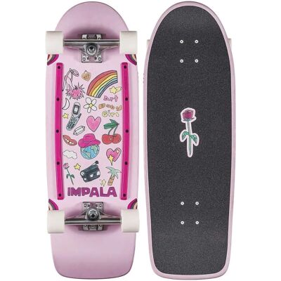 Impala Pink Art Baby Girl Cruiserboard 31,5" - Skateboard Impala Pink Art Baby Girl Cruiserboard 31,5" - Skateboard