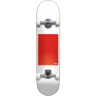 Skateboard G0 Block Serif Complet - 8'' Blanc/Rouge - Publicité Skateboard G0 Block Serif Complet - 8'' Blanc/Rouge - Publicité