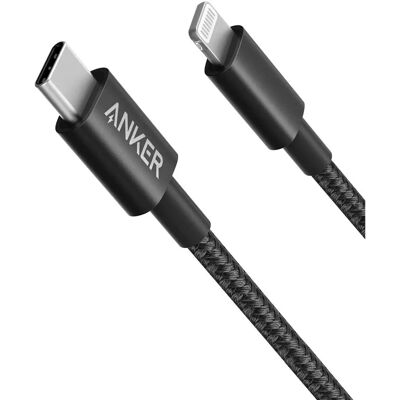 Cabo USB-C para Lightning em nylon Anker - 6 pés - Certificado MFi Cabo USB-C para Lightning em nylon Anker - 6 pés - Certificado MFi