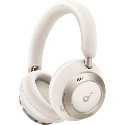 Soundcore Space One Pro Headphones - Over-Ear, Foldable, Cream White Soundcore Space One Pro Headphones - Over-Ear, Foldable, Cream White