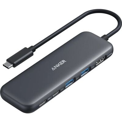 Anker 332 USB-C Hub 5-in-1 - USB-C, HDMI, USB-A, 4K, Grau Anker 332 USB-C Hub 5-in-1 - USB-C, HDMI, USB-A, 4K, Grau