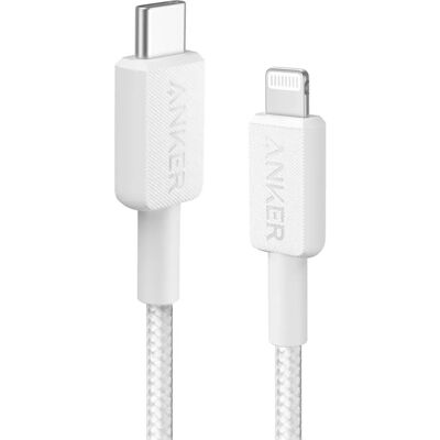 Anker A81B6G21 Valkoinen 1,8 m Lightning Kaapeli - Lightning, USB-C - 30W Anker A81B6G21 Valkoinen 1,8 m Lightning Kaapeli - Lightning, USB-C - 30W