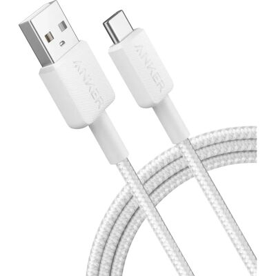 Anker 322 Nylon USB-kabel 1,8 m Hvit - USB Kabel Anker 322 Nylon USB-kabel 1,8 m Hvit - USB Kabel