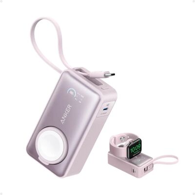 Anker MagGo Power Bank - Pink Aura - 10K, 35W, Apple Watch Anker MagGo Power Bank - Pink Aura - 10K, 35W, Apple Watch