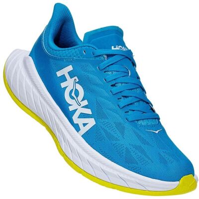 Hoka One One Damskie Buty do Biegania Carbon X 2 - Diva Niebieski/Cytrus - Buty do Biegania Hoka One One Damskie Buty do Biegania Carbon X 2 - Diva Niebieski/Cytrus - Buty do Biegania