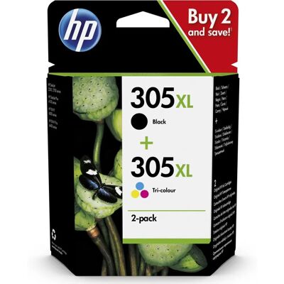 HP - 305XL - 4-kleuren-set - 2-stuks - Inktpatroon HP - 305XL - 4-kleuren-set - 2-stuks - Inktpatroon