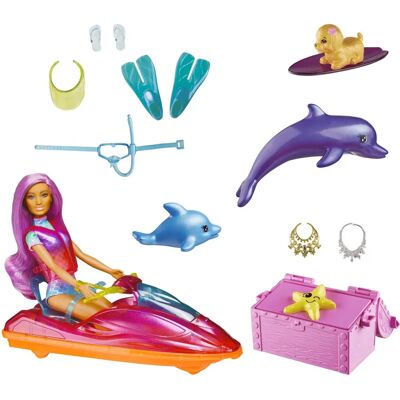 Doll Barbie Dreamtopia di Mattel - Moto d'acqua e Accessori Doll Barbie Dreamtopia di Mattel - Moto d'acqua e Accessori