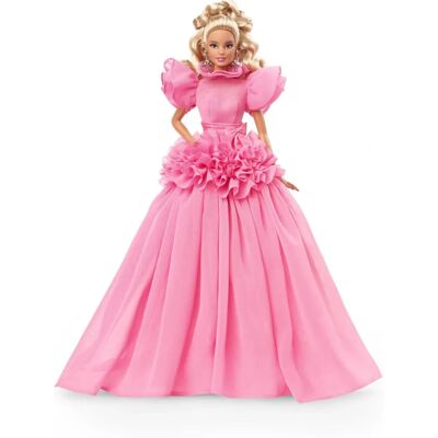 Poupée Barbie HCB74 - Robe plissée rose - Collection classique - Publicité Poupée Barbie HCB74 - Robe plissée rose - Collection classique - Publicité