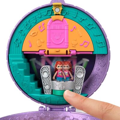 Polly Pocket Dupla Diversão Patins Disco Cofre Polly Pocket Dupla Diversão Patins Disco Cofre