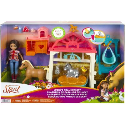Station de soins pour bébés animaux de Mattel Spirit Lucky (HCH37) - Publicité Station de soins pour bébés animaux de Mattel Spirit Lucky (HCH37) - Publicité