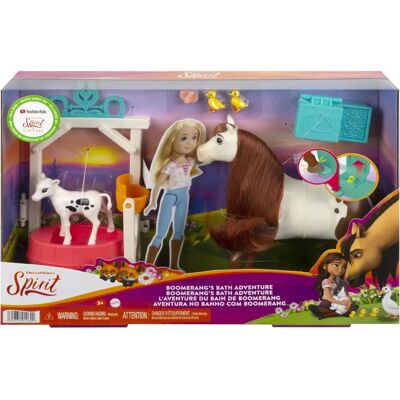 Ensemble de jeu de bain du cheval Boomerang Spirit de DreamWorks - Accessoire poupée - Publicité Ensemble de jeu de bain du cheval Boomerang Spirit de DreamWorks - Accessoire poupée - Publicité