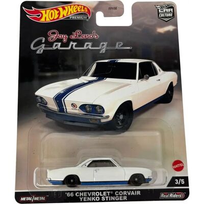Hot Wheels Jay Leno's Garage 1966 Chevrolet Corvair Yenko Stinger - Carro de metal Hot Wheels Jay Leno's Garage 1966 Chevrolet Corvair Yenko Stinger - Carro de metal