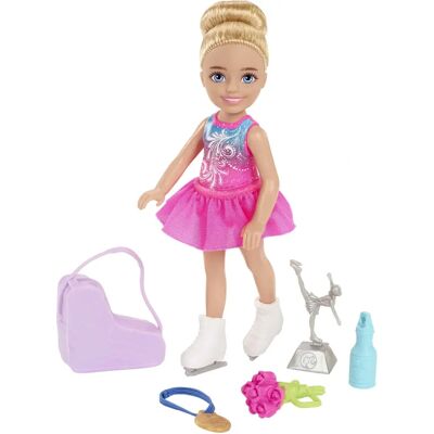 Barbie Peut Être Ensemble de Jeu Avec La Poupée Patineuse Chelsea Blonde (HCK68) - Publicité Barbie Peut Être Ensemble de Jeu Avec La Poupée Patineuse Chelsea Blonde (HCK68) - Publicité