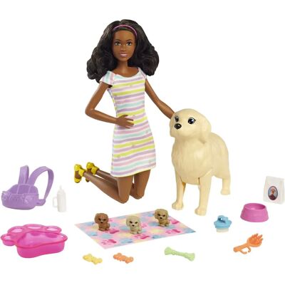 Barbie HCK76 - Lalka Barbie z Szczeniętami - Zestaw do Zabawy i Akcesoria Barbie HCK76 - Lalka Barbie z Szczeniętami - Zestaw do Zabawy i Akcesoria