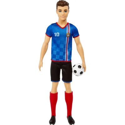 Barbie Ken Fußballspieler Puppe - Puppe, Blau, Rot, Schwarz, Sport Barbie Ken Fußballspieler Puppe - Puppe, Blau, Rot, Schwarz, Sport