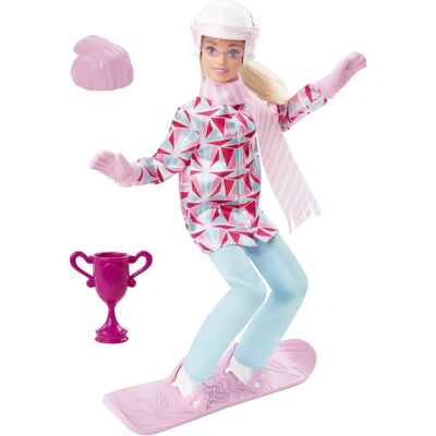 Lalka Barbie Snowboardzistka Blondynka Zimowe Sporty (HCN32) Lalka Barbie Snowboardzistka Blondynka Zimowe Sporty (HCN32)