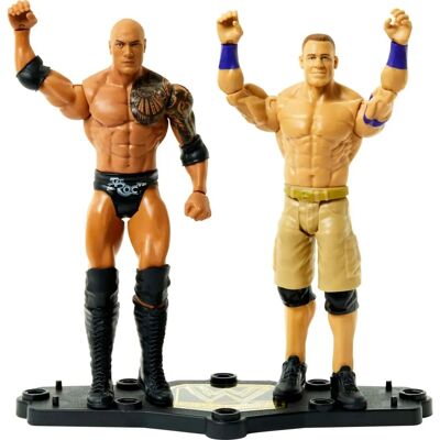 WWE - The Rock vs John Cena Championship Showdown 2-Pack - 6-inch - Action Figures WWE - The Rock vs John Cena Championship Showdown 2-Pack - 6-inch - Action Figures