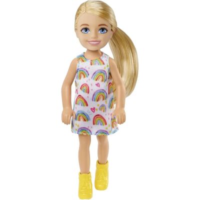 Mattel Barbie CWD-23 Blondka z Tęczową Sukienką - Lalki Mattel Barbie CWD-23 Blondka z Tęczową Sukienką - Lalki