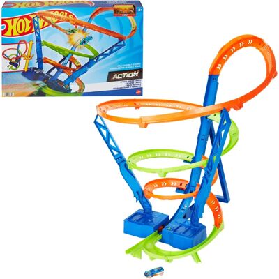 Zestaw kolizji spiralnej Hot Wheels - Pojazd i Tor Zestaw kolizji spiralnej Hot Wheels - Pojazd i Tor