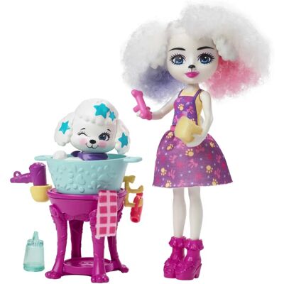 Mattel Enchantimals City Tails Poodle Do Skönhetssalong - Docka Mattel Enchantimals City Tails Poodle Do Skönhetssalong - Docka