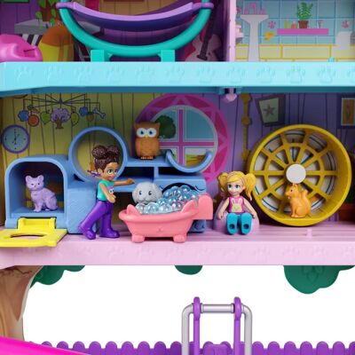 Polly Pocket Pollyville Pet Adventure Treehouse Playset (HHJ06) Polly Pocket Pollyville Pet Adventure Treehouse Playset (HHJ06)