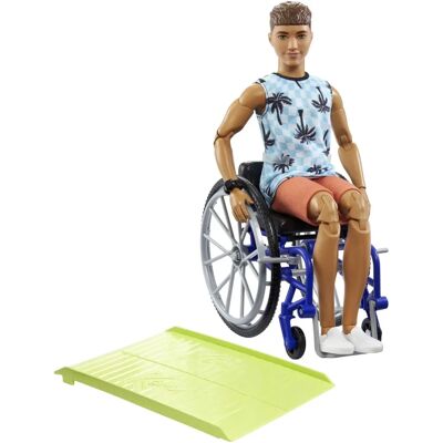 Lalka Barbie Ken Z Wózkiem Inwalidzkim I Rampą (HJT59) Lalka Barbie Ken Z Wózkiem Inwalidzkim I Rampą (HJT59)