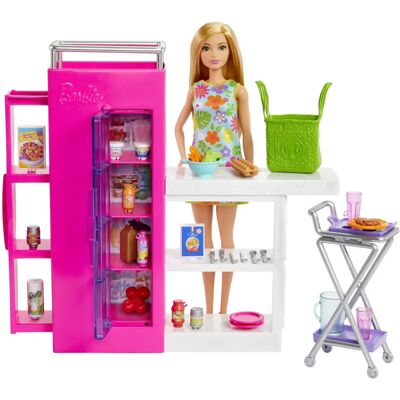 Set gioco Barbie HJV38 - Bambola, Accessori cucina Set gioco Barbie HJV38 - Bambola, Accessori cucina