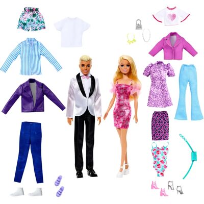 Lalka Barbie HKB10 - Zestaw modowy z ubraniami i akcesoriami Lalka Barbie HKB10 - Zestaw modowy z ubraniami i akcesoriami