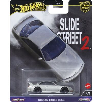 Voiture jouet Hot Wheels HKC83 Nissan 240SX S14 - 1:64, Real Riders, Argent - Publicité Voiture jouet Hot Wheels HKC83 Nissan 240SX S14 - 1:64, Real Riders, Argent - Publicité