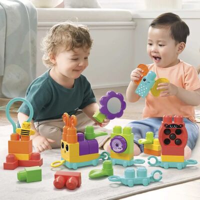 Mega Bloks Sensorisches Spielzeug für Kleinkinder - Bausteinset 1-3 Jahre Mega Bloks Sensorisches Spielzeug für Kleinkinder - Bausteinset 1-3 Jahre