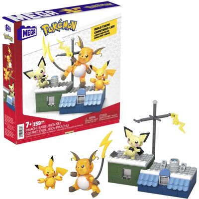 Gioco da costruzione Mattel Pichu Pikachu Raichu - Set Pokémon - 159 Pezzi Gioco da costruzione Mattel Pichu Pikachu Raichu - Set Pokémon - 159 Pezzi