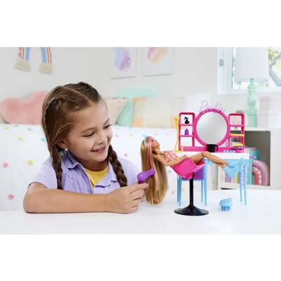 Barbie Docka Och Hårsalong Leksak (HKV00) Barbie Docka Och Hårsalong Leksak (HKV00)