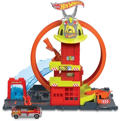 Hot Wheels City HKX41 Feuerwache Spielset - Fahrzeug & Strecke Hot Wheels City HKX41 Feuerwache Spielset - Fahrzeug & Strecke