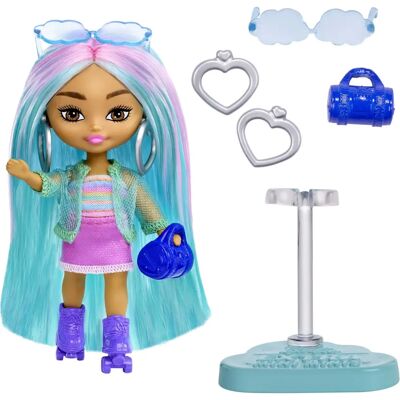 Mattel Barbie Mini Mini Blå Hår Regnbågstop - Docka Mattel Barbie Mini Mini Blå Hår Regnbågstop - Docka