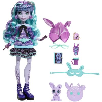 Mattel Monster High Creepover Party - Poupée Twyla avec Lapin de Compagnie Dustin - Publicité Mattel Monster High Creepover Party - Poupée Twyla avec Lapin de Compagnie Dustin - Publicité