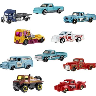 Hot Wheels HMK46 Véhicule Jouet - Pack de 10 Camions - Publicité Hot Wheels HMK46 Véhicule Jouet - Pack de 10 Camions - Publicité