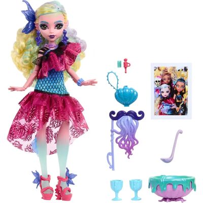 Laleczka Lagoona Blue z Monster High od Mattel - Sukienka na imprezę i akcesoria Laleczka Lagoona Blue z Monster High od Mattel - Sukienka na imprezę i akcesoria