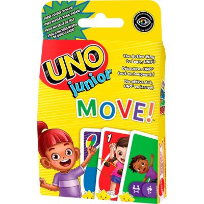 Jeu de société Mattel UNO Junior Move! - Jeu de cartes familial actif - Publicité Jeu de société Mattel UNO Junior Move! - Jeu de cartes familial actif - Publicité